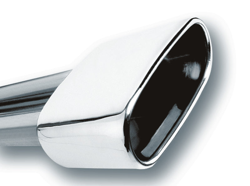 Borla 20244 2.5in Inlet 6.69in x 3in Rectangular Rolled Angle Cut Single Inlet x 5.63in Long Exhaust Tip - #20244