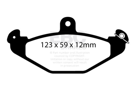 EBC 08+ Lotus 2-Eleven 1.8 Supercharged Yellowstuff Rear Brake Pads DP4885/2R