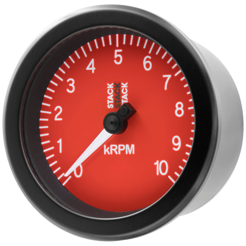 AutoMeter ST100-010R Stack Sport 88mm 0-10K RPM Tachometer - Red