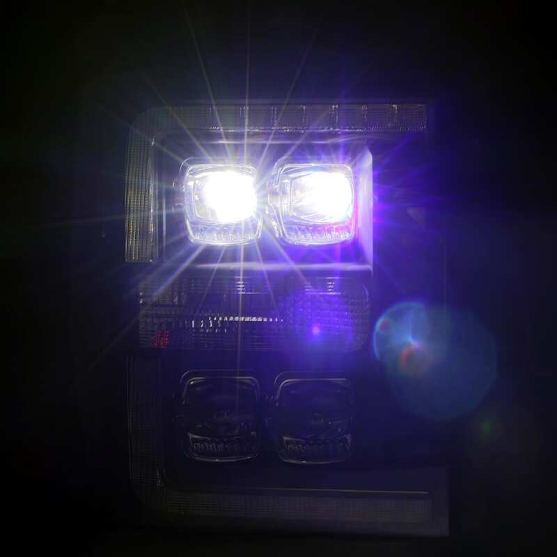 AlphaRex 880147 11-16 Ford F-350 SD NOVA LED Projector Headlights Plank Style Alpha Black w/Activation Light/Sequential Signal