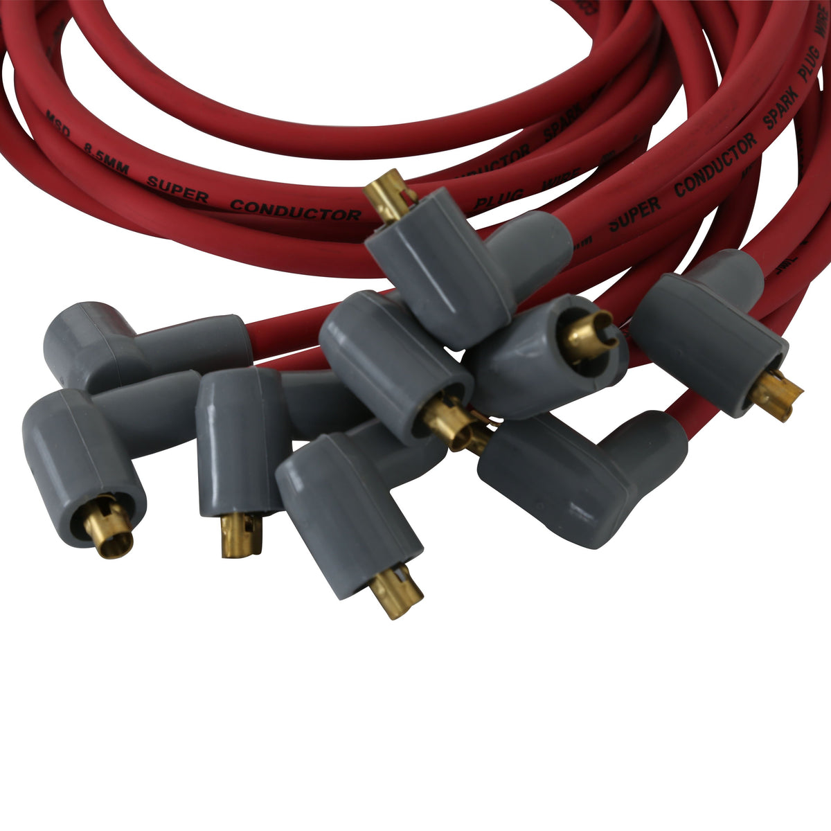 MSD 31609 Super Conductor Spark Plug Wire Set,Big Block for Chevy, Socket Dist. Cap