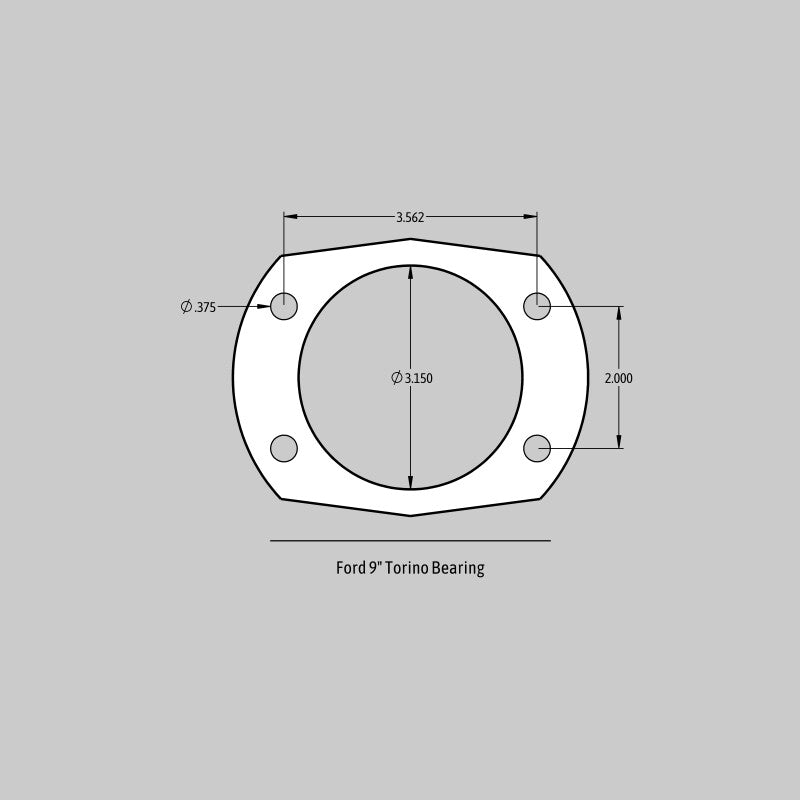 Baer Brakes Rear Ends w/ Ford 9in Torino Bearing Housing Ends 12in SS4 Rear SDZ Brake Kit - MG — (5x5.00"BC)