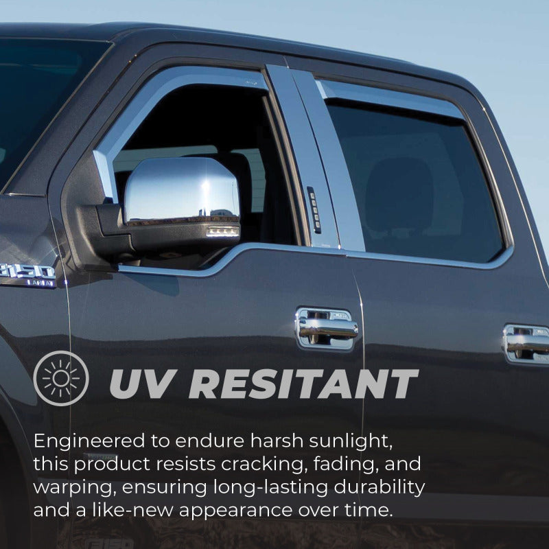 Putco for 2019-2020 Ram 1500 - Crew Cab (Set of 4) Element Chrome Window Visors
