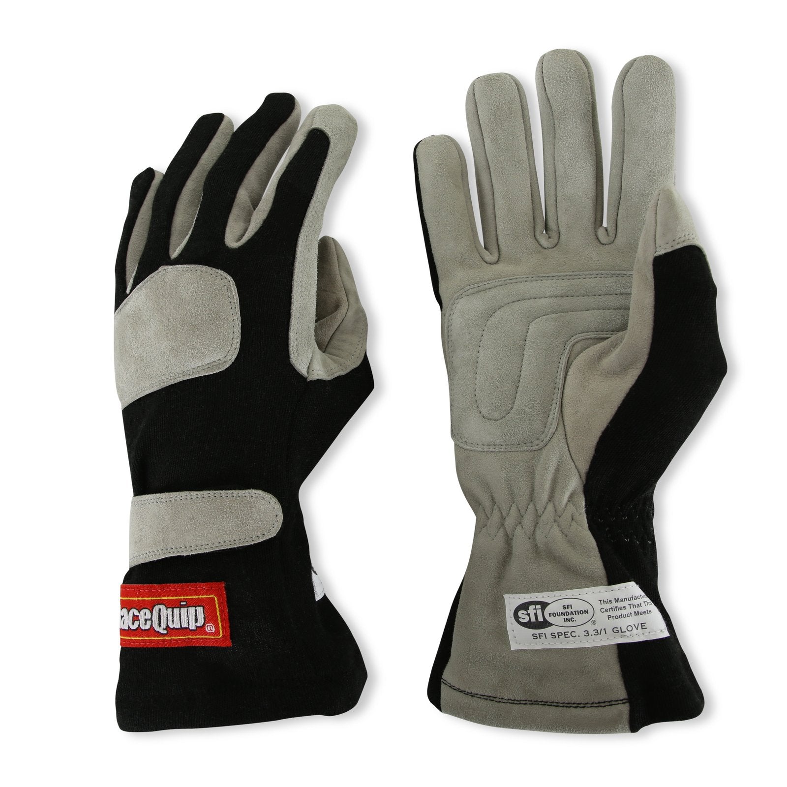 RaceQuip 351003 Black 1-Layer SFI-1 Glove - Medium