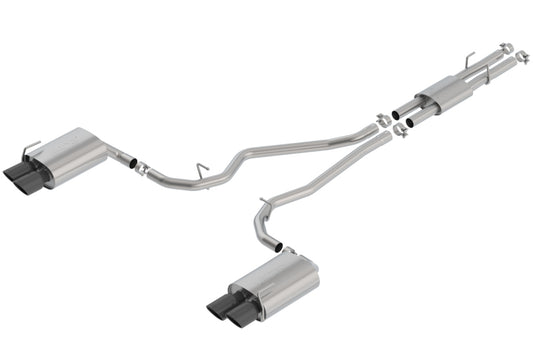 Borla 140821BC 2020 Ford Explorer ST 3.0L V6 2.25in ATAK Exhaust - Black Chrome Tips - #140821BC