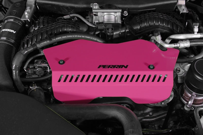 PERRIN 22-26 Subaru WRX Pulley Cover - Hyper Pink (TALL - For Use w/o PERRIN AOS)