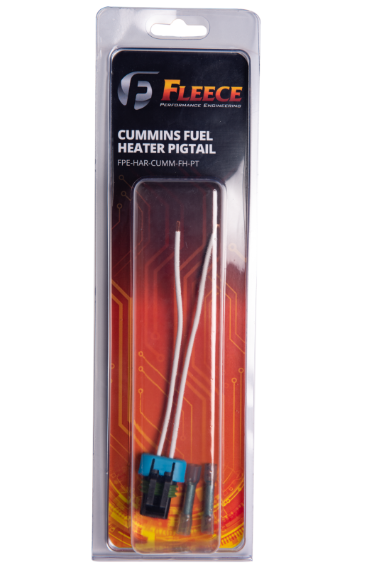 Fleece Performance FPE-HAR-CUMM-FH-PT for 00-18 Dodge 2500/3500 Cummins 5.9L/6.7L Fuel Heater Connector & 6in Pigtail