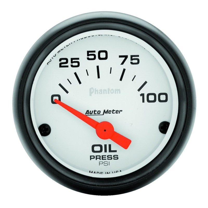 AutoMeter 5727 Phantom 52mm 0-100 PSI Electric Oil Pressure Gauge