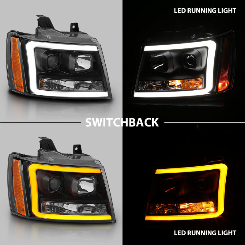 ANZO 2007-2014 Chevrolet Suburban 1500 LED Projector Headlights