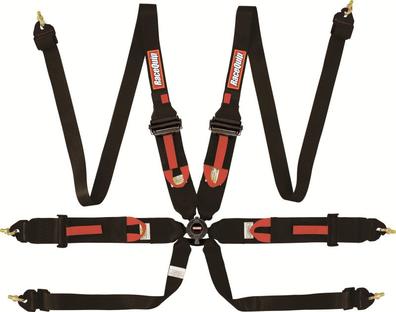 RaceQuip 854004 Black FIA Camlock 6-Point Pull Up Lap Frontal Head Restraint