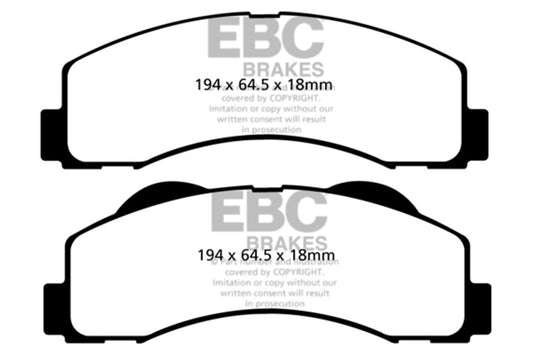 EBC 15+ Ford Expedition 3.5 Twin Turbo 2WD Extra Duty Front Brake Pads ED91855