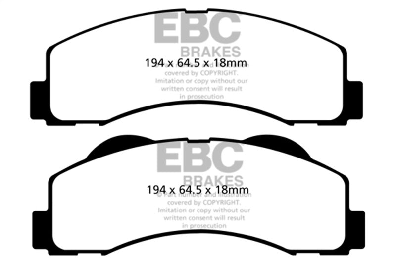 EBC 15+ Ford Expedition 3.5 Twin Turbo 2WD Greenstuff Front Brake Pads DP61855