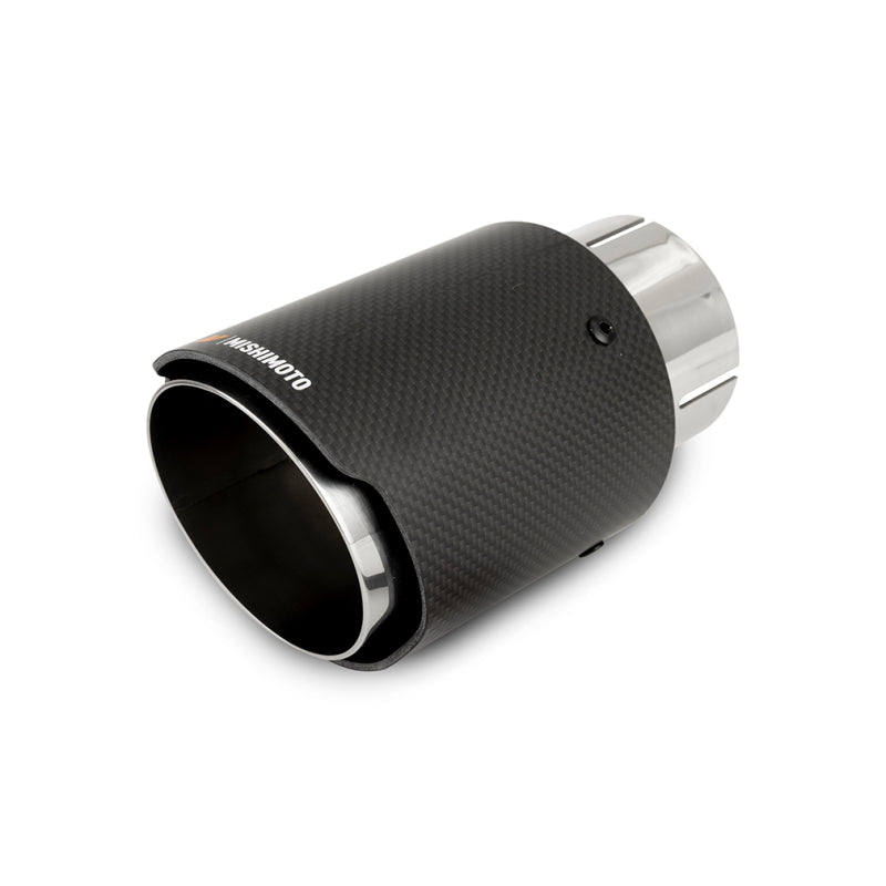 Mishimoto Carbon Fiber Muffler Tip 3in Inlet 4in Outlet Polished - #MMEXH-TIP-CF3P