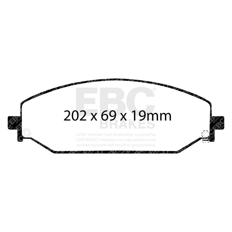 EBC 2022+ Jeep Grand Wagoneer 6.4L Extra Duty Front Brake Pads ED93094