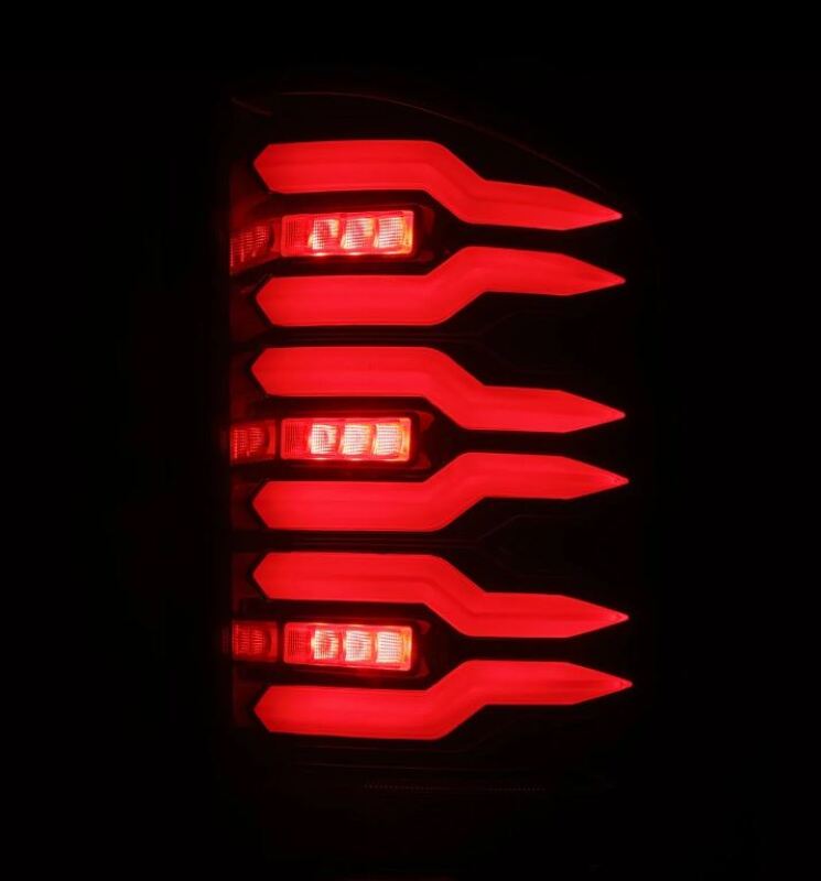 AlphaRex 620000 07-14 Chevrolet Silverado 1500/2500 HD/3500 HD Luxx-Series LED Tail Lights Black/Red