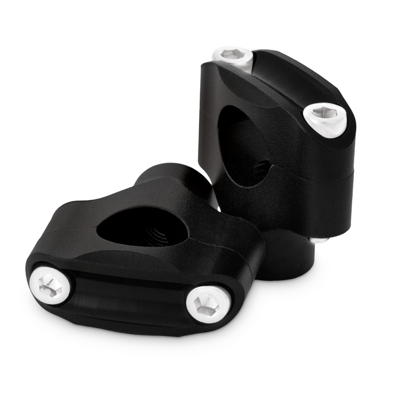 Burly Brand B12-8015TB Reaper 2-Bolt Riser Set 1-1/2 in Tall for 1 in Bar Textured Black