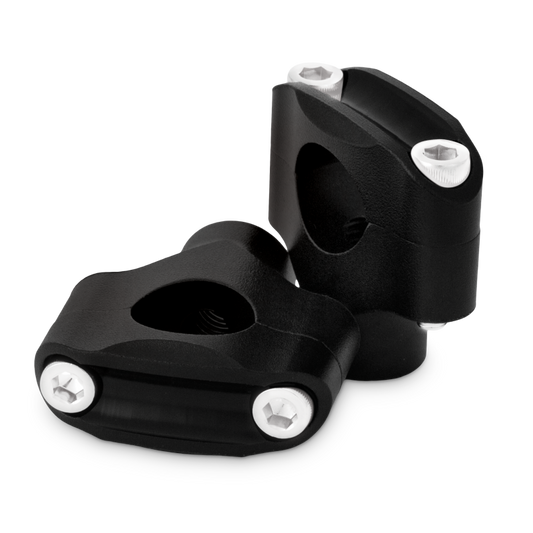 Burly Brand B12-8015TB Reaper 2-Bolt Riser Set 1-1/2 in Tall for 1 in Bar Textured Black