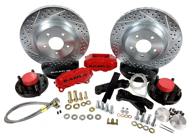 Baer Brakes 68-69 Ford Fairlane STD Studs 13in SS4 Front SDZ Brake Kit - Fire Red