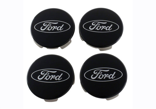 Ford Racing for Ford Truck/SUV Black And Chrome Wheel Center Cap Kit