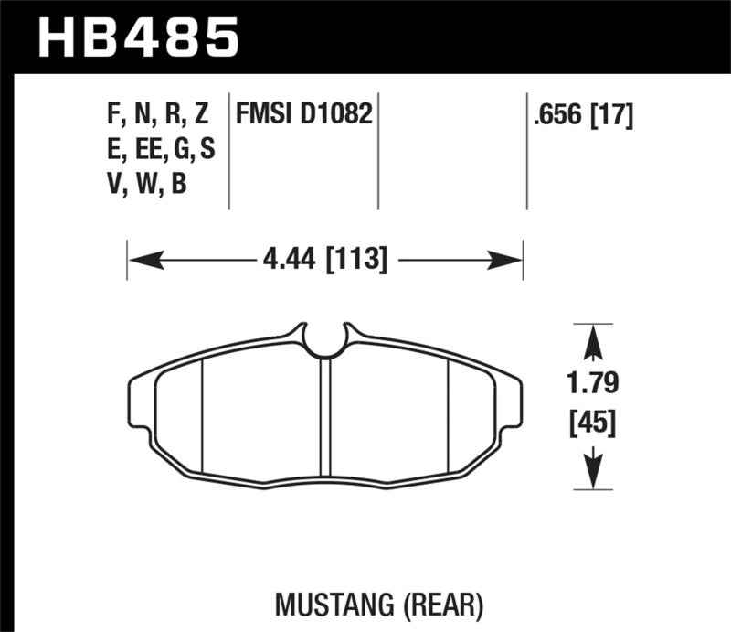 Hawk Performance HB485W.656 DTC-30 Motorsport Brake Pads