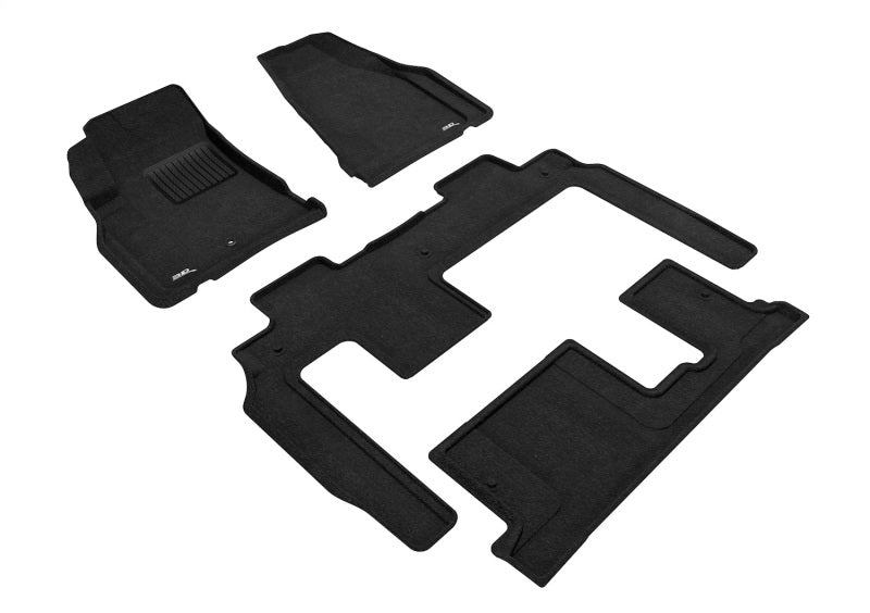 3D MAXpider Elegant 3rd Row Floor Mats for 2009-2017 Chevrolet Traverse (Bench 2nd Row)