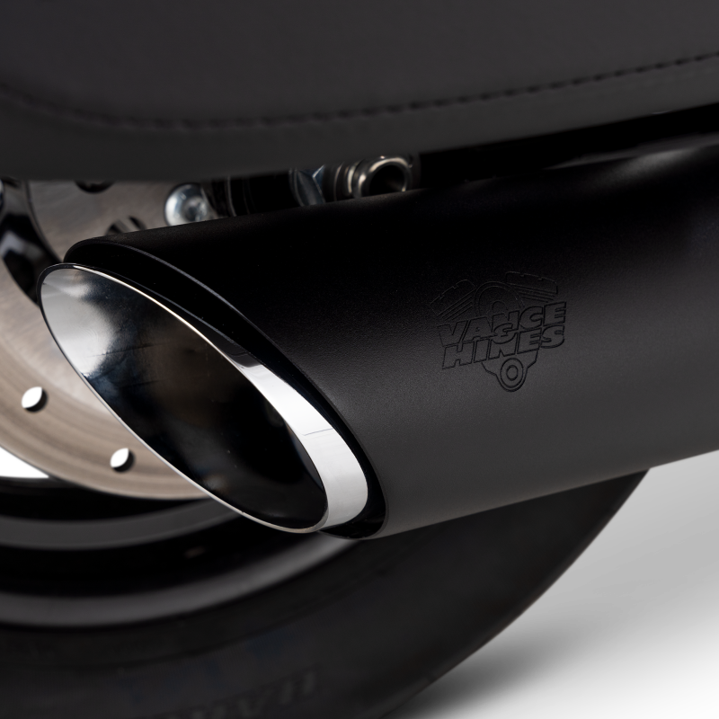 Vance & Hines 46750 Twin Slash 4in Round Slip-Ons Black for 2025-2026 Harley-Davidson Softail