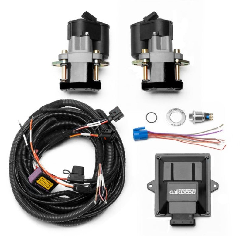 Wilwood Electronic Parking Brake Rear Retrofit Brake Kit - Black Powder Coat Caliper - #140-15979-BK