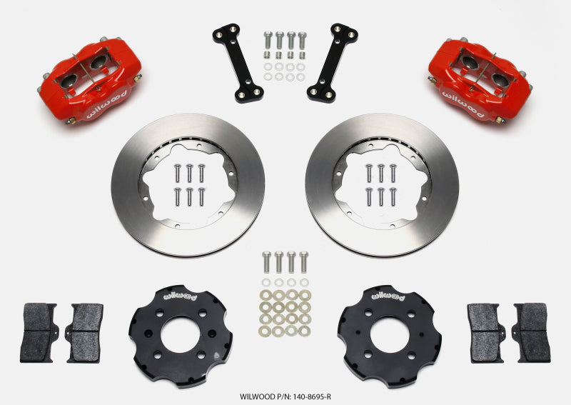 Wilwood Forged Dynalite Front Hat Kit 11.00in Red Integra/Civic w/Fac.240mm Rtr - #140-8695-R