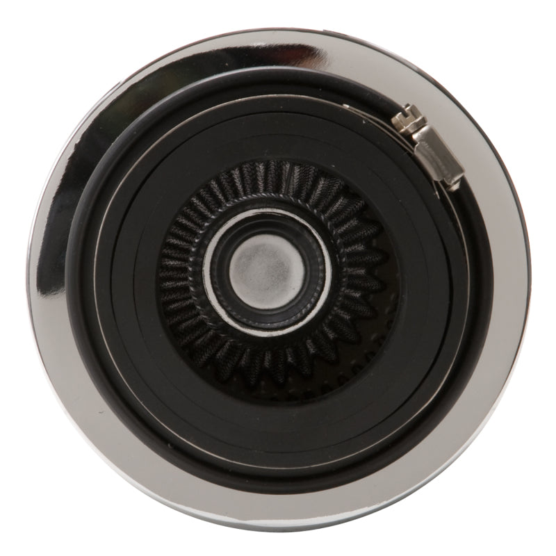 Edelbrock 43610 Pro-Flo Universal Conical Air Filter 3.7 in Tall Black/Chrome