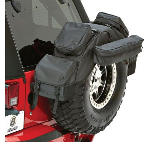 Bestop 87-95 Jeep Wrangler YJ Roughrider Spare Tire Organizer (Fits 34 To 37 Diameter Tire)