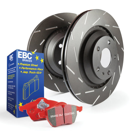 EBC S4 Rear Brake Kit Redstuff Pads USR Slotted Rotors S4KR1629 (image of S4KF1559)