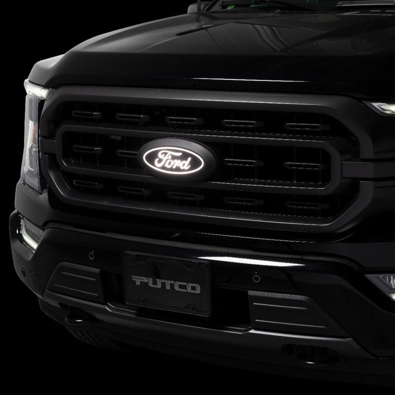 Putco for 2023 Ford F-150 Front Luminix Ford LED Emblem - with Camera CutOut without Spray Washer