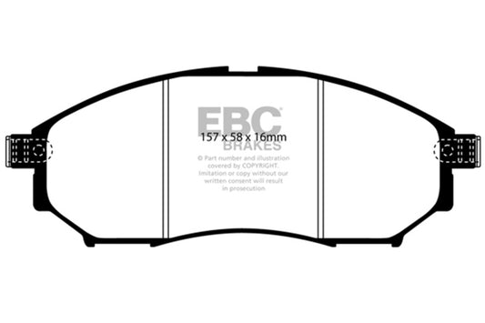 EBC 06-09 Infiniti FX35 3.5 Greenstuff Front Brake Pads DP61671