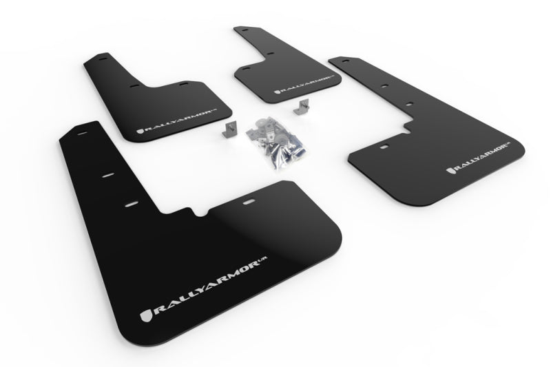 Rally Armor UR Mud Flaps - 2020-2025 Subaru Outback - Black/White Logo - #MF66-UR-BLK/WH