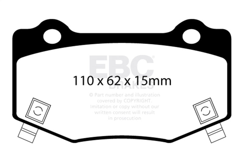 EBC 14+ Chevrolet Corvette Stingray (C7) 6.2 Bluestuff Rear Brake Pads DP53023NDX