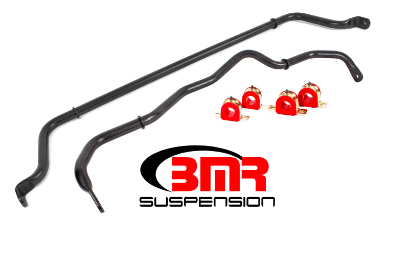 BMR 16-20 6th Gen Camaro Front & Rear Sway Bar Kit with Bushings - Black Hammertone