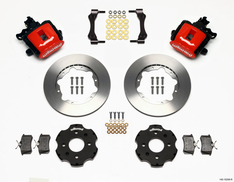 Wilwood Combination Parking Brake Rear Kit 11.00in Red Civic / Integra Disc 2.39 Hub Offset - #140-10206-R