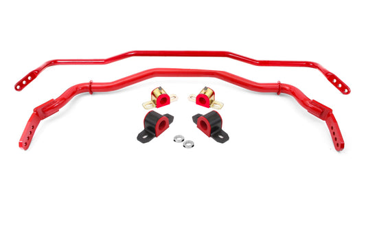BMR 2015-2026 S550 Mustang Sway Bar Kit with Bushings Front and Rear (SB764 Front/SB045 Rear) Red