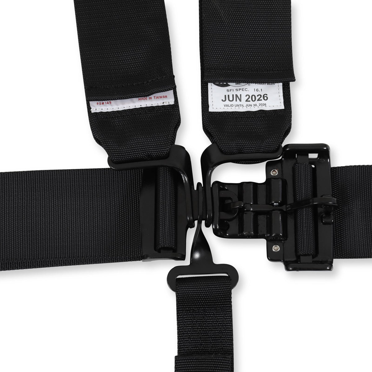 RaceQuip 711001 Black Latch & Link 5-Point Seat Belt