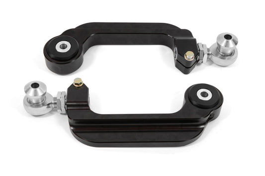 BMR 2015-2026 S550 Mustang Billet Aluminum Camber Links Adjustable (Delrin/Rod ends) - Black Anodized