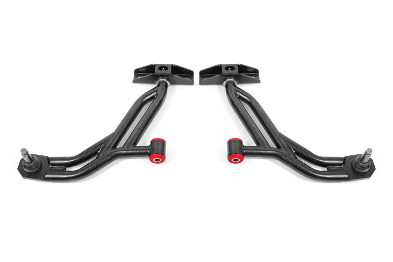 BMR 2010-2014 Ford Mustang Non-Adj. Lower A-Arms Delrin/Rod with 19mm Tall Ball Joint - Black Hammertone