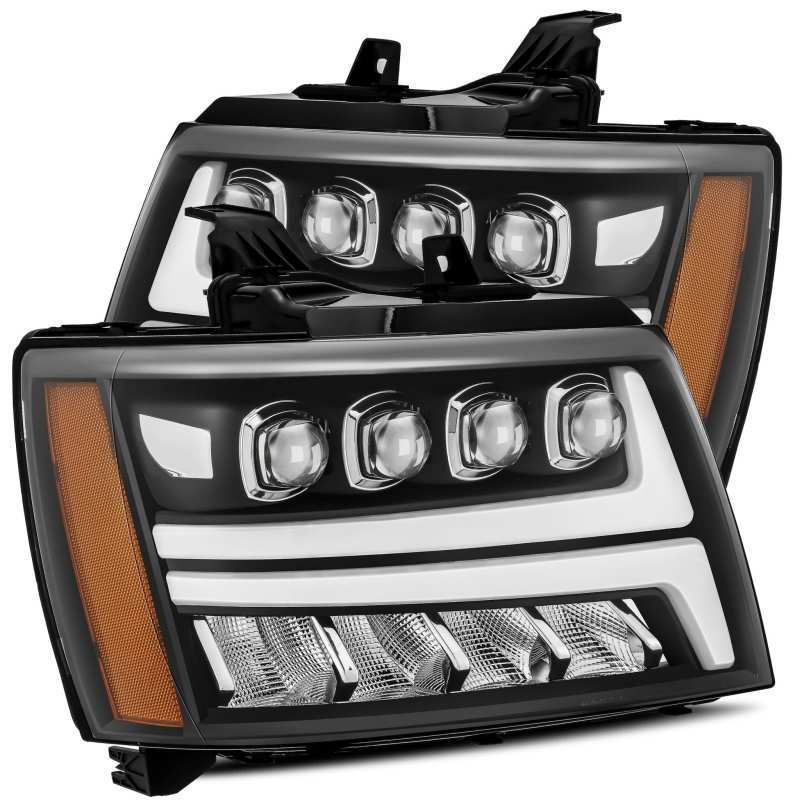 AlphaRex 880288 07-13 Chevrolet Avalanche NOVA LED Projector Headlights Plank Style Matte Black w/Activation Light/DRL