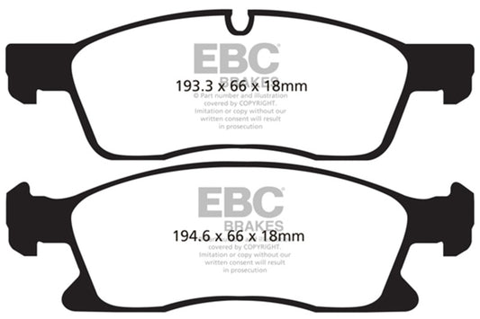 EBC 11+ Dodge Durango 3.6 Ultimax2 Front Brake Pads UD1455