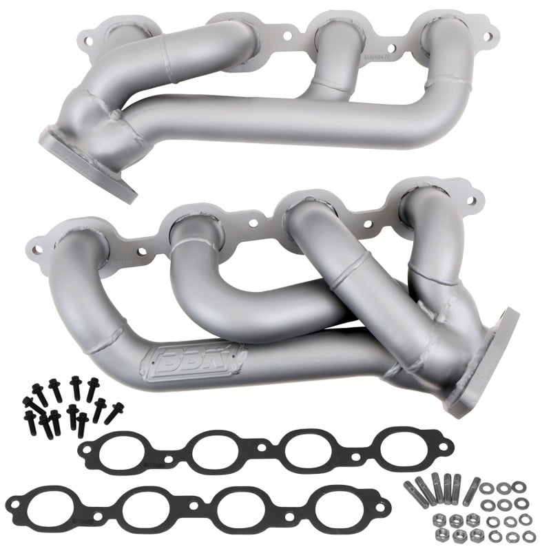 BBK Performance 4047 Shorty Headers 1-3/4 Titanium Ceramic for 2014-2018 Chevrolet Silverado 1500 / GMC Sierra 1500 (5.3L / 6.2L)