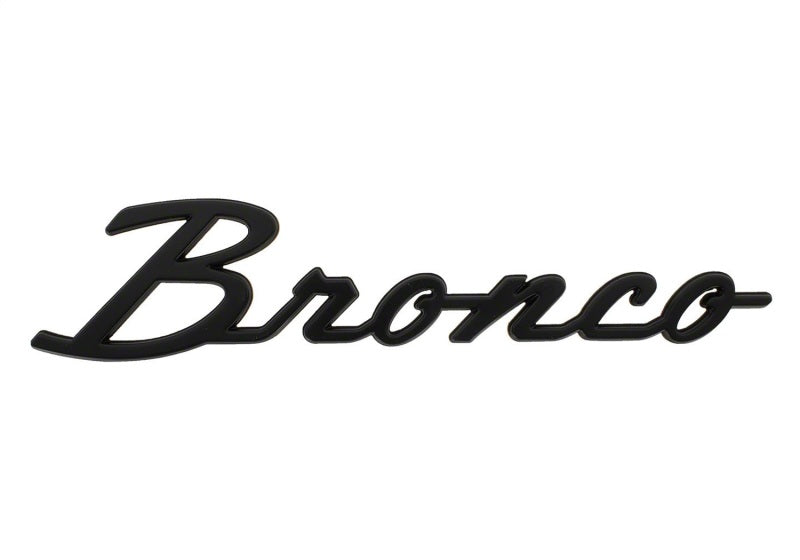 Ford Racing for 2021-2026 Bronco Classic Script Fender Badges - Matte Black (Pair)