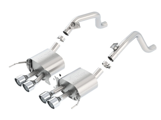 Borla 11881 14-15 Chevy Corvette C7 w/o AFM w/o NPP Atak Rear Section Exhaust Quad Rd RL Tips - #11881
