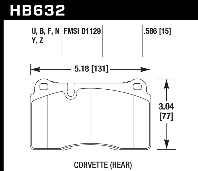 Hawk Performance HB632Z.586 Performance Ceramic Street Brake Pads