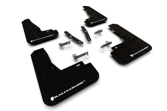 Rally Armor UR Mud Flaps - 2022-2024 Kia EV6 - Black/White Logo - #MF91-UR-BLK-WH