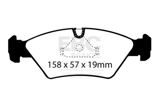 EBC 87-91 BMW M3 2.3 (E30) Redstuff Front Brake Pads DP3414C