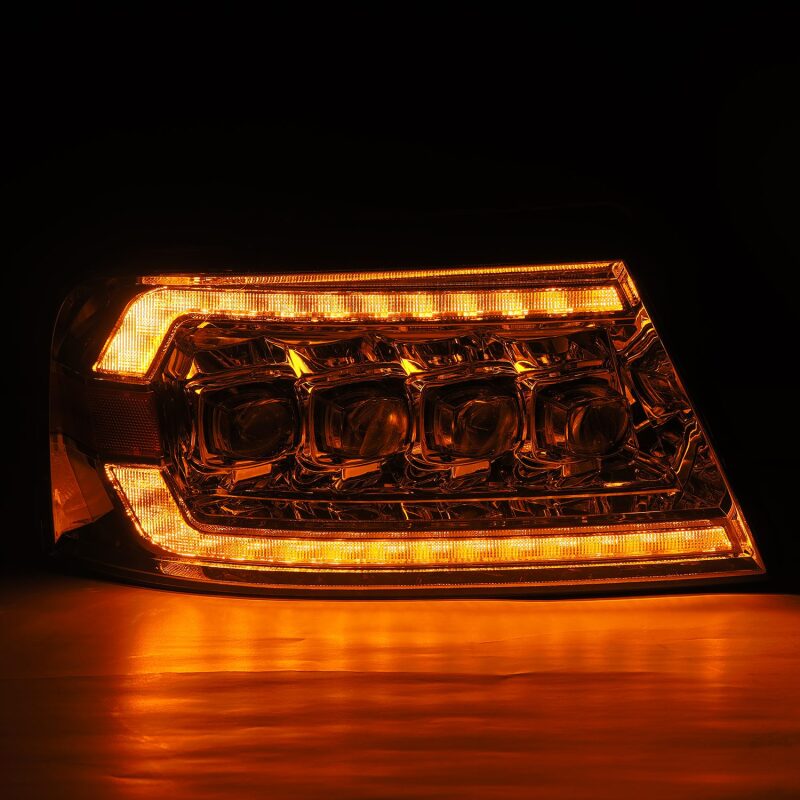 AlphaRex 880129 04-08 Ford F150 / 06-08 Lincoln Mark LT NOVA LED Projector Headlights Chrome w/Activation Light/Sequential